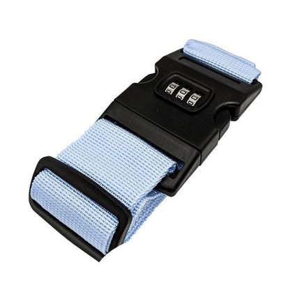 Luggage Strap Code Password Travel Suitcase Secure Lock Safe Nylon Packing Belt - Blue