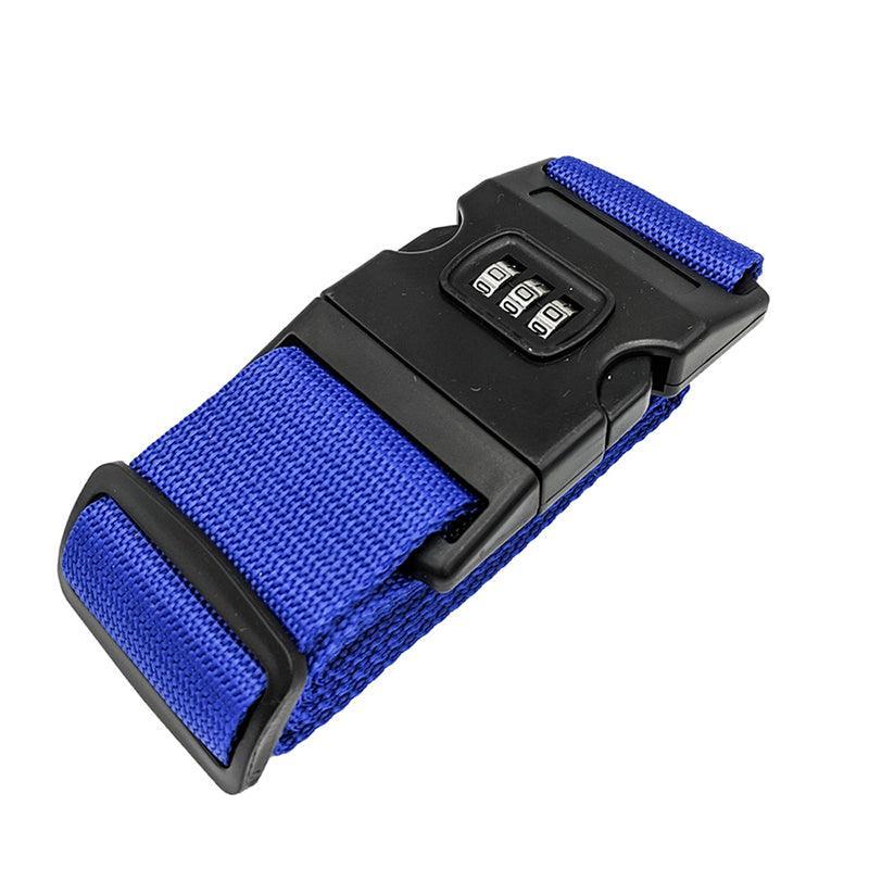 Luggage Strap Code Password Travel Suitcase Secure Lock Safe Nylon Packing Belt - Sky Blue