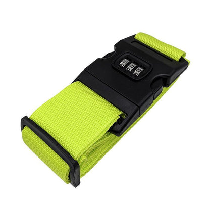 Luggage Strap Code Password Travel Suitcase Secure Lock Safe Nylon Packing Belt - Orange