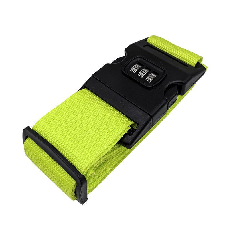 Luggage Strap Code Password Travel Suitcase Secure Lock Safe Nylon Packing Belt - Grey+Orange