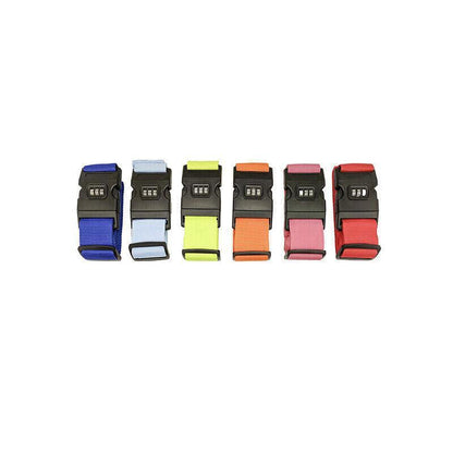 Luggage Strap Code Password Travel Suitcase Secure Lock Safe Nylon Packing Belt - Red