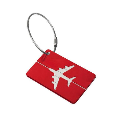 Luggage Tag Aluminum Travel Baggage Suitcase Identity Address Name Label Cards - Black