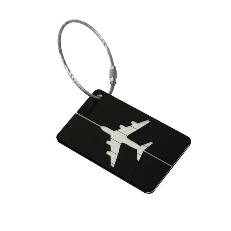 Luggage Tag Aluminum Travel Baggage Suitcase Identity Address Name Label Cards - Blue
