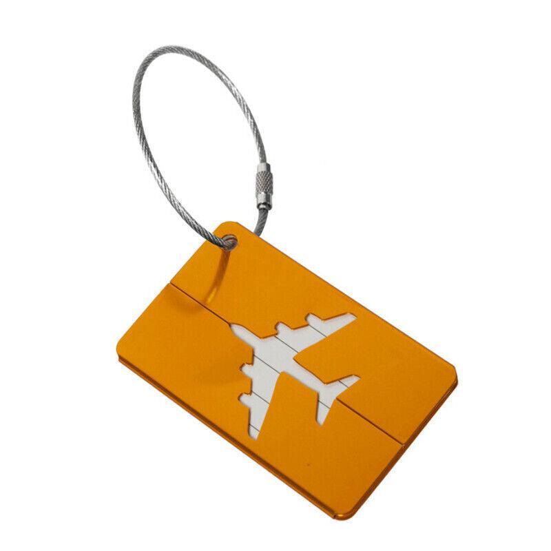 Luggage Tag Aluminum Travel Baggage Suitcase Identity Address Name Label Cards - Blue