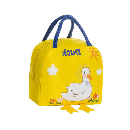 3D Bento Lunch Bag Cartoon Handbag Insulated Food Box Bag for Students LunchTote - Pink Panda