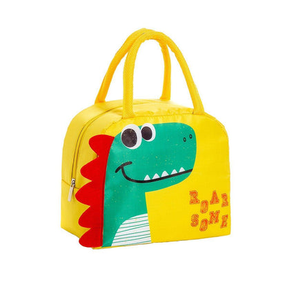3D Bento Lunch Bag Cartoon Handbag Insulated Food Box Bag for Students LunchTote - Pink Panda