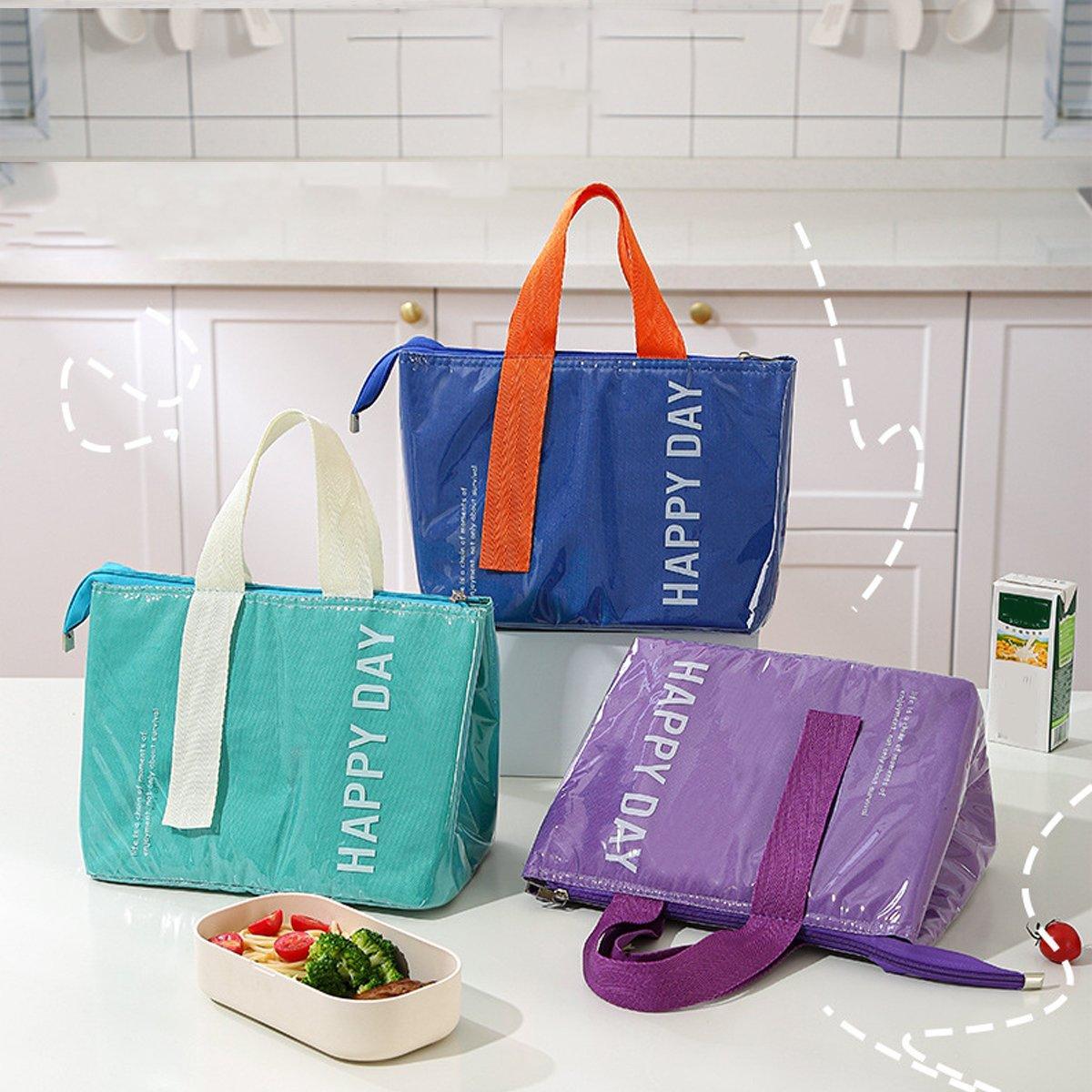 Large Capacity Lunch Bag Outdoor Picnic Aluminum Foil Portable Thermal Bag - Green