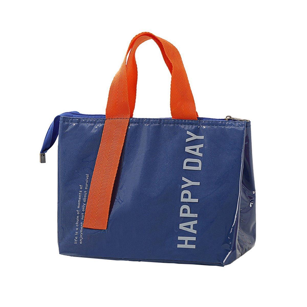 Large Capacity Lunch Bag Outdoor Picnic Aluminum Foil Portable Thermal Bag - Purple