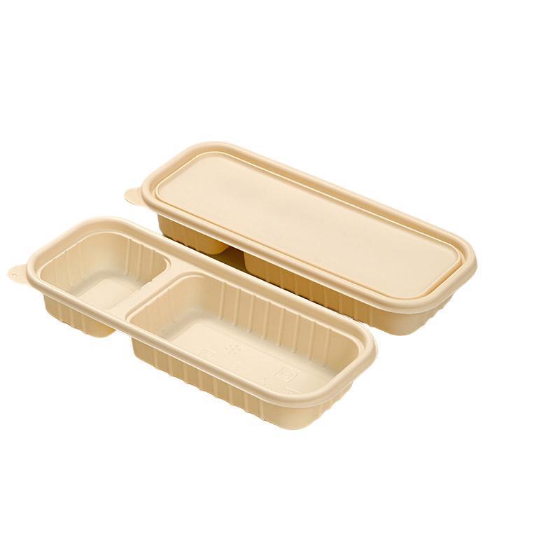 Biodegradable Corn Starch Meal Prep Containers Lids Durable Multi Compartment - C1