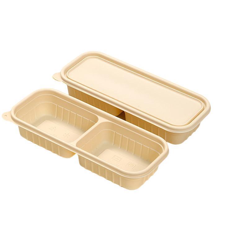 Biodegradable Corn Starch Meal Prep Containers Lids Durable Multi Compartment - C1
