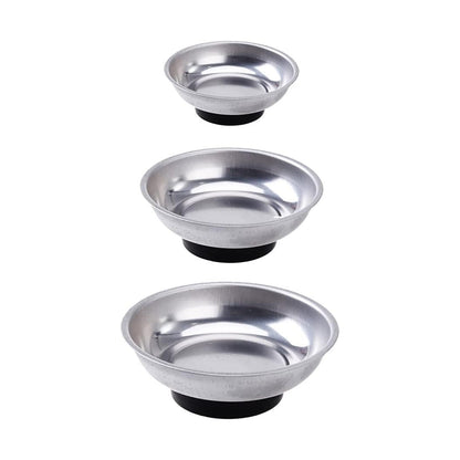 3 4 6 Inch Magnetic Parts Tray Set Stainless Steel Tool Bowl Organizer Holder
