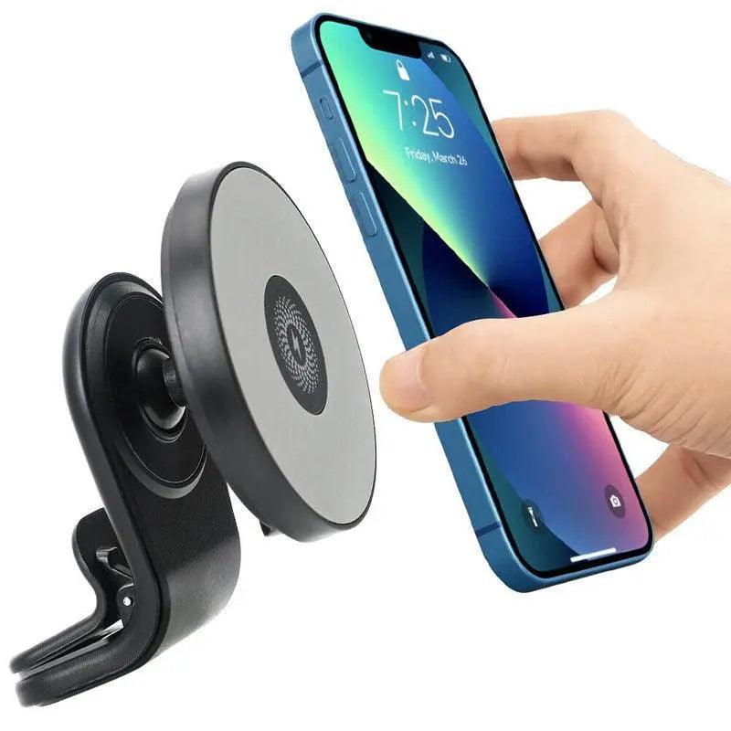Wireless 15W Magnetic Car Mount Holder Charger For Iphone 13 12 Pro Max Magsafe - White