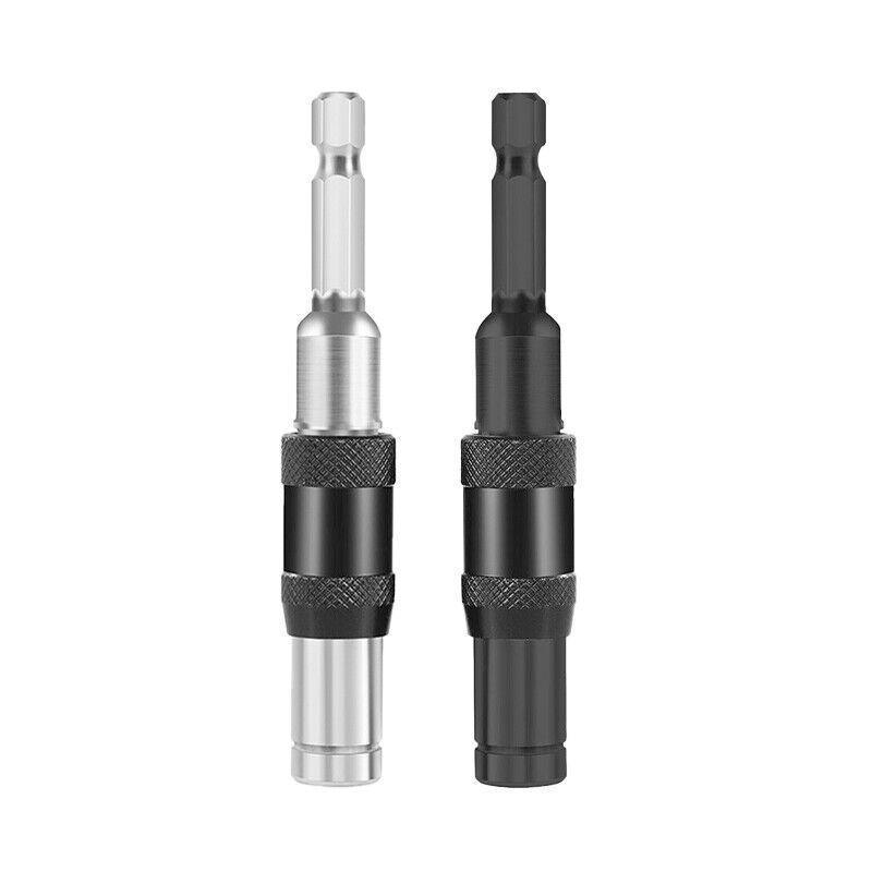 Pivoting Screwdriver Bit Holder Swivel Drill Adapter Tool for Impact Driver - Silver