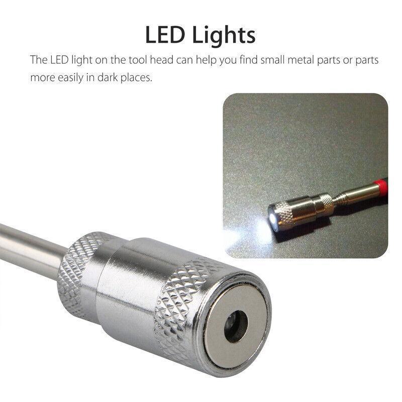 Telescopic Pickup Tool with LED Light Extendable Reach from 197mm to 790mm
