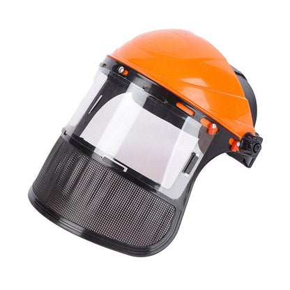 Garden Face Shield Headgear for Mowing and Outdoor Protective Use - Yellow