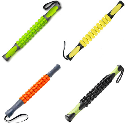 Muscle Roller Stick Full Body Fitness Massage Tool for Home and Gym Use - Orange