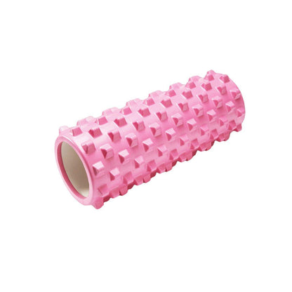 High Density EVA Foam Roller Yoga Massage Stick for Fitness - Wolf Tooth Style Purple-33cm