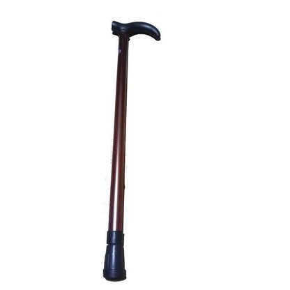 Metal Walking Stick Travel Retractable Cane Pole Compact Adjustable Lightweight - Black