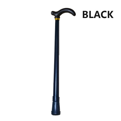 Metal Walking Stick Travel Retractable Cane Pole Compact Adjustable Lightweight - Brown