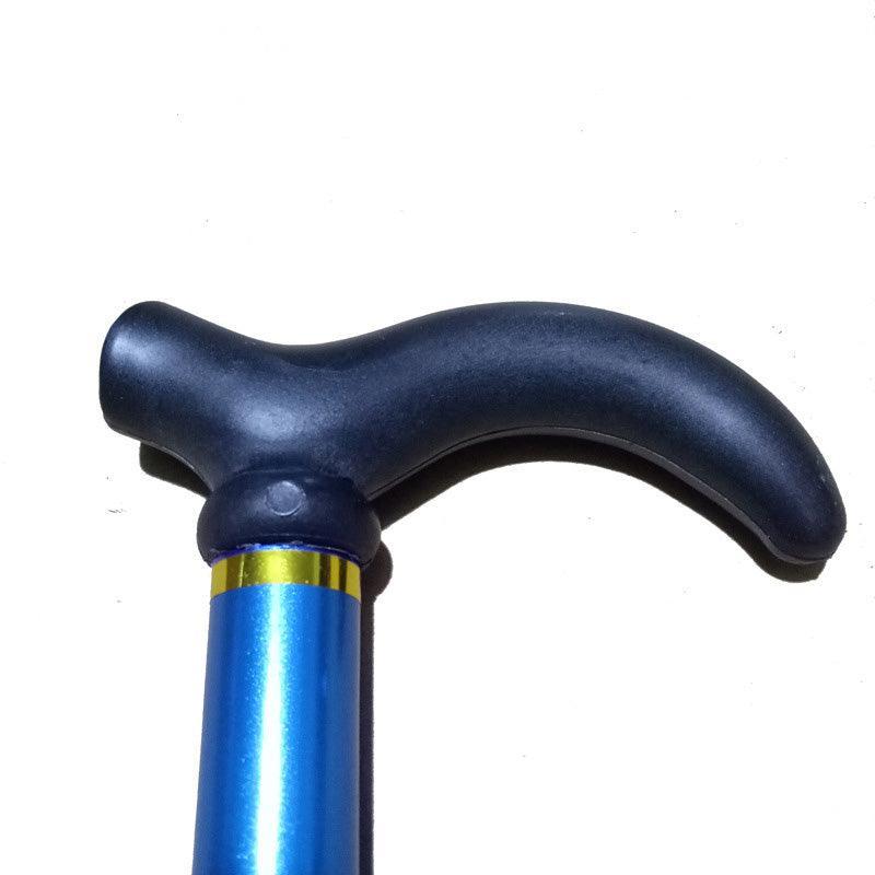 Metal Walking Stick Travel Retractable Cane Pole Compact Adjustable Lightweight - Yellow