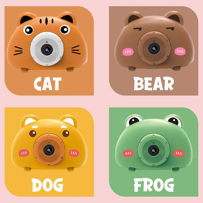 Acousto Optic Bubble Machine Camera Animal-Shaped With Light Music Toy Gift - Cat