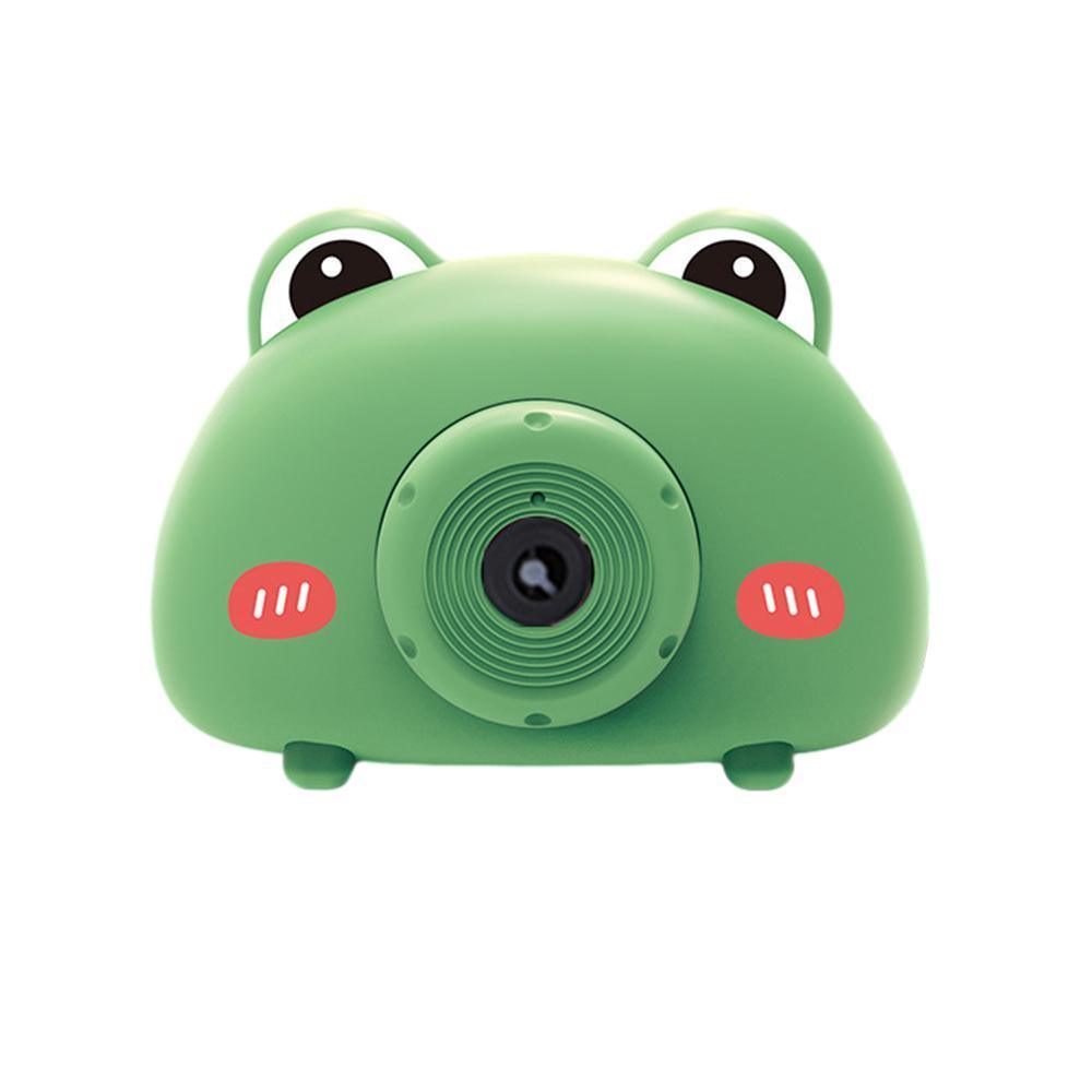 Acousto Optic Bubble Machine Camera Animal-Shaped With Light Music Toy Gift - Frog
