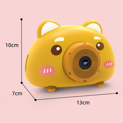 Acousto Optic Bubble Machine Camera Animal-Shaped With Light Music Toy Gift - Fox