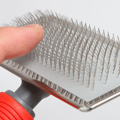 M Size Hair Shedding Grooming Trimmer Comb Brush Slicker Undercoat Rake for Dog Cat - Blue