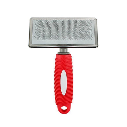 M Size Hair Shedding Grooming Trimmer Comb Brush Slicker Undercoat Rake for Dog Cat - Pink