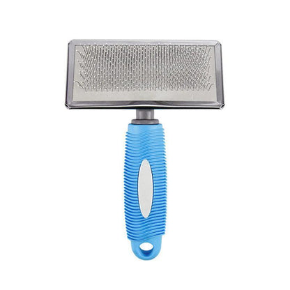 M Size Hair Shedding Grooming Trimmer Comb Brush Slicker Undercoat Rake for Dog Cat - Red