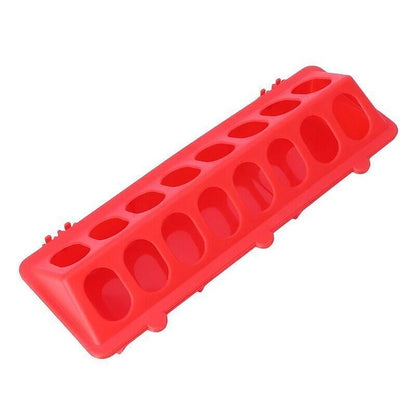 30cm Feeder Storage Trough Quail Drinker Plastic Wild Stable Chick Birds Pigeons - Yellow