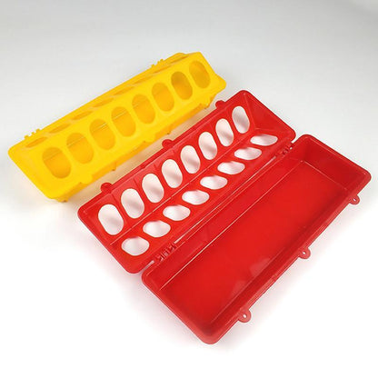 30cm Feeder Storage Trough Quail Drinker Plastic Wild Stable Chick Birds Pigeons - Green