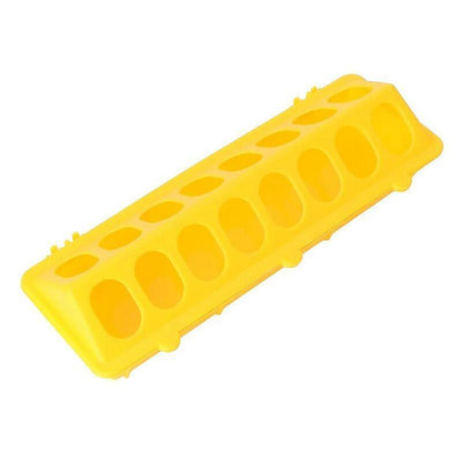 30cm Feeder Storage Trough Quail Drinker Plastic Wild Stable Chick Birds Pigeons - Green