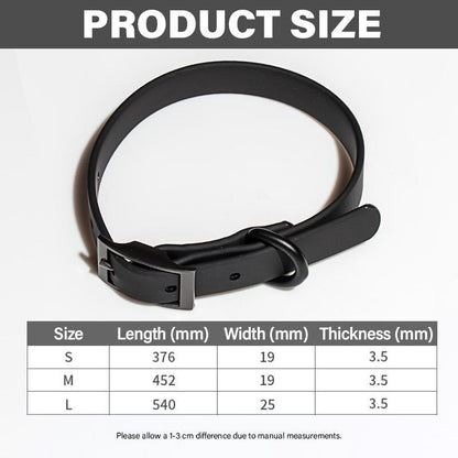 PVC Dog Collar Working Dog Kennels Waterproof Soft Adjustable for Pets M Size - Dark Blue