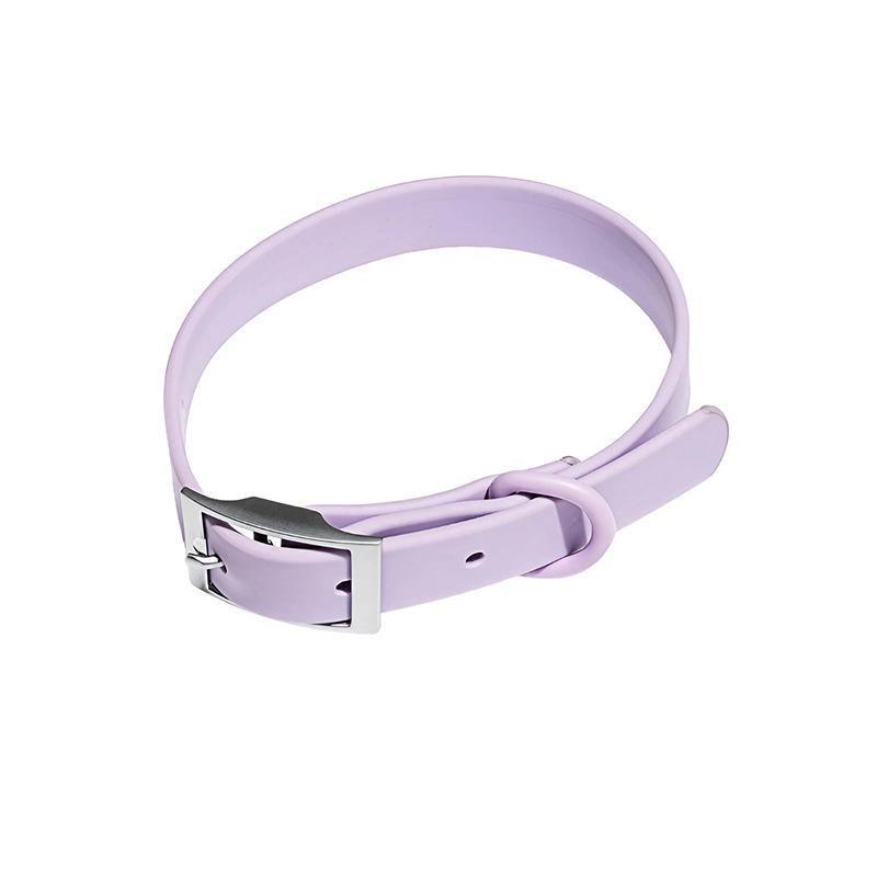 PVC Dog Collar Working Dog Kennels Waterproof Soft Adjustable for Pets L Size - Dark Blue