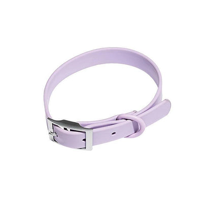 PVC Dog Collar Working Dog Kennels Waterproof Soft Adjustable for Pets M Size - Pink