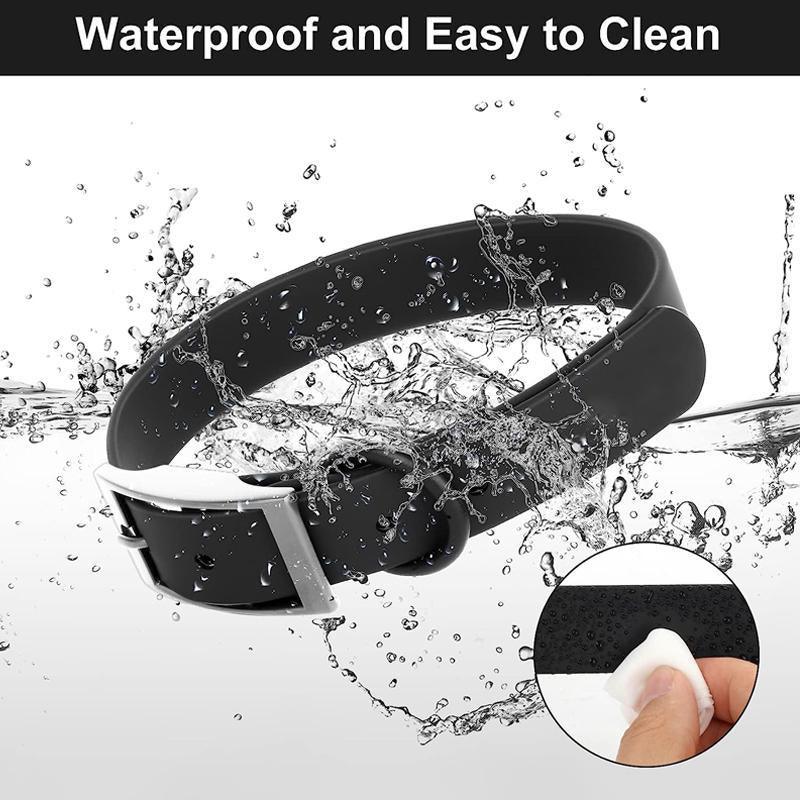 PVC Dog Collar Working Dog Kennels Waterproof Soft Adjustable for Pets L Size - Pink