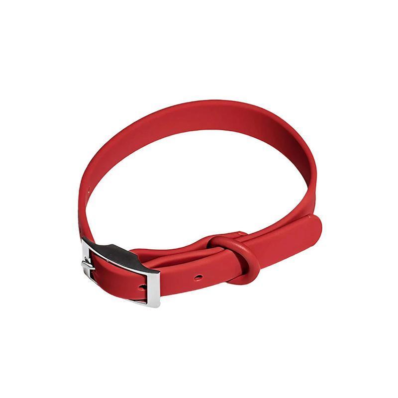 PVC Dog Collar Working Dog Kennels Waterproof Soft Adjustable for Pets M Size - Black