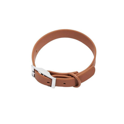 PVC Dog Collar Working Dog Kennels Waterproof Soft Adjustable for Pets M Size - Black