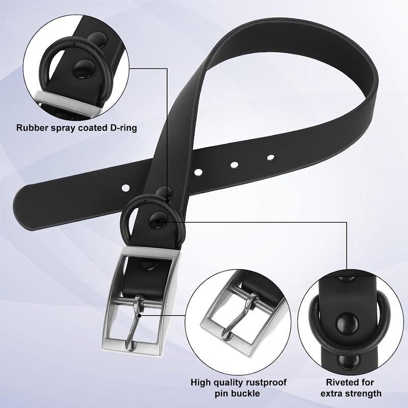PVC Dog Collar Working Dog Kennels Waterproof Soft Adjustable for Pets M Size - Apricot