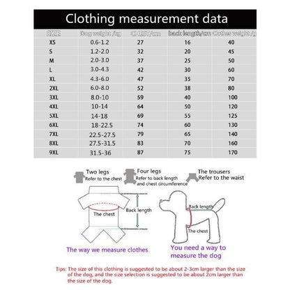 Pet Dog Clothes Hoodie Warm Winter Jumper Puppy Cat Clothing Coat Jacket Shirt - 4XL