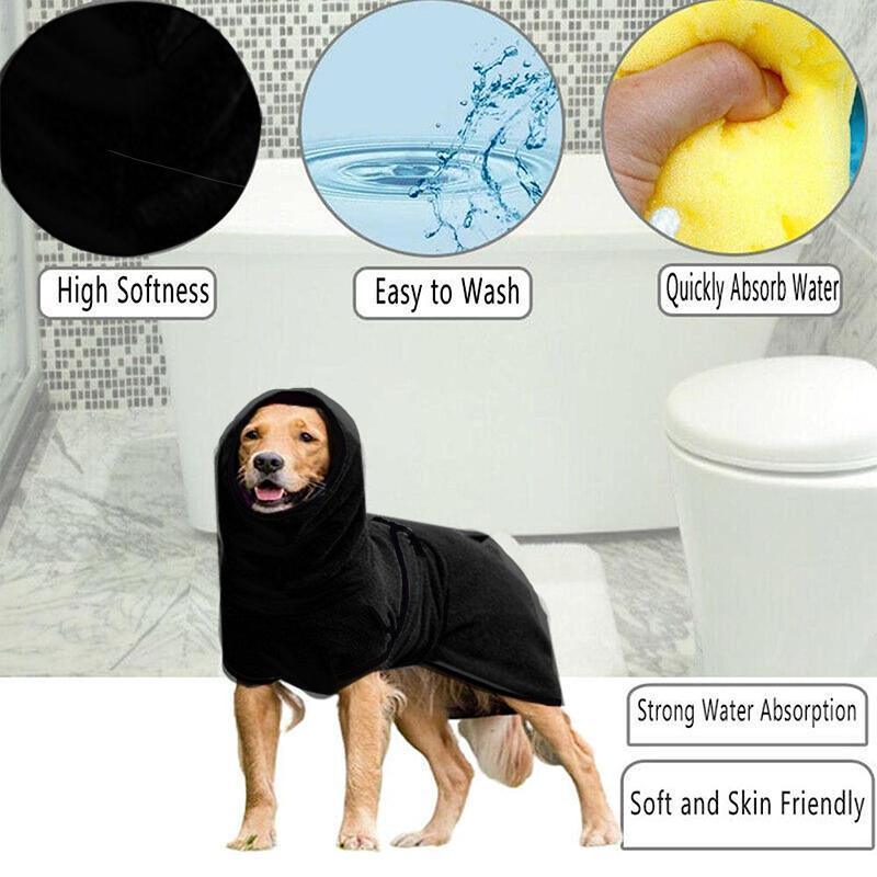 Dog Puppy Hoodies Jacket Solid Coat Pet Winter Soft Warm Clothes S-5XL Lake Blue - M