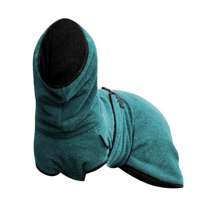 Dog Puppy Hoodies Jacket Solid Coat Pet Winter Soft Warm Clothes S-5XL Lake Blue - M