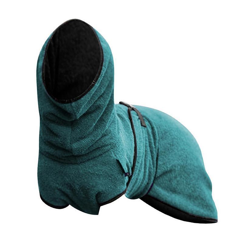 Dog Puppy Hoodies Jacket Solid Coat Pet Winter Soft Warm Clothes S-5XL Lake Blue - XL