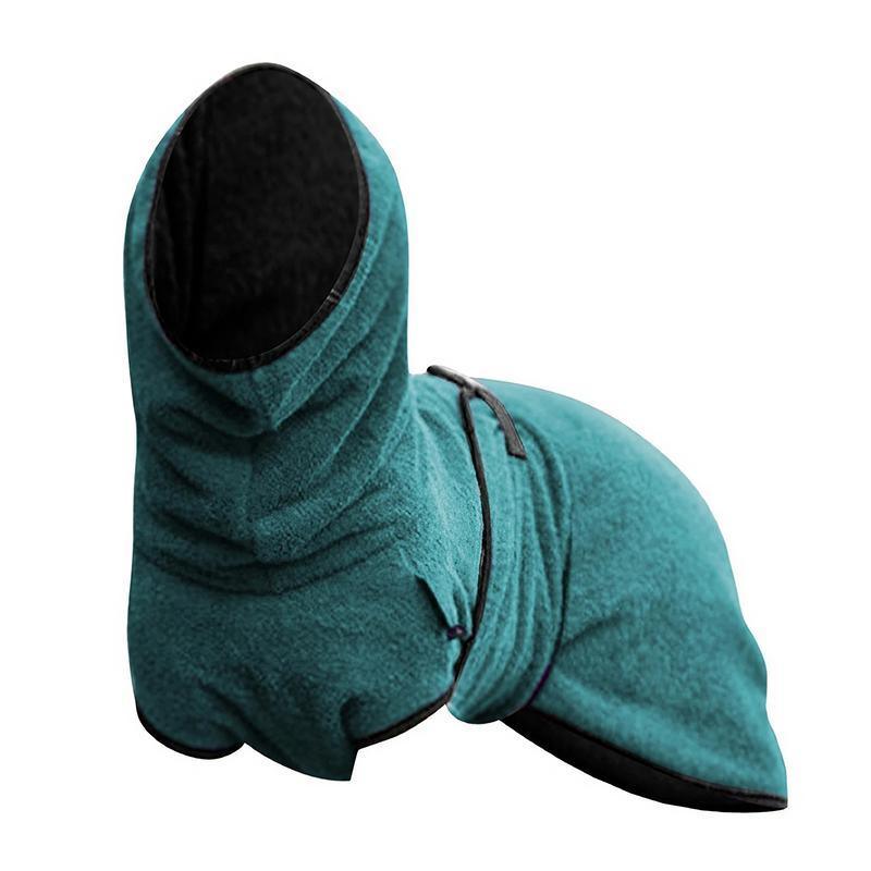 Dog Puppy Hoodies Jacket Solid Coat Pet Winter Soft Warm Clothes S-5XL Lake Blue - XL