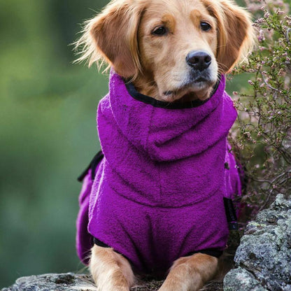 Dog Puppy Hoodies Jacket Solid Coat Pet Winter Soft Warm Clothes S-5XL Lake Blue - 3XL