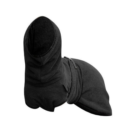 Dog Puppy Hoodies Jacket Solid Coat Pet Winter Soft Warm Clothes S-5XL Black - XL