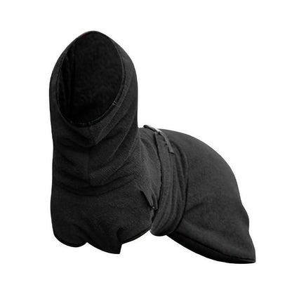 Dog Puppy Hoodies Jacket Solid Coat Pet Winter Soft Warm Clothes S-5XL Black - 4XL