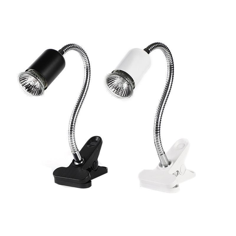 E27 Reptile Heat Lamp UVA UVB Turtle Lizard Heating Light with Clip - 50W Bulb + White Holder