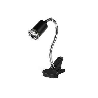 E27 Reptile Heat Lamp UVA UVB Turtle Lizard Heating Light with Clip - 50W Bulb + White Holder